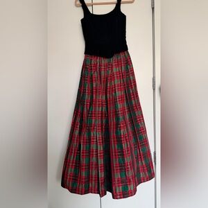 Adorable Scott McClintock Velvet and Plaid Dress